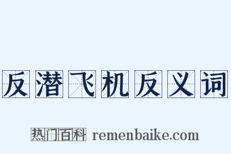 反潜飞机反义词是什么意思的图片